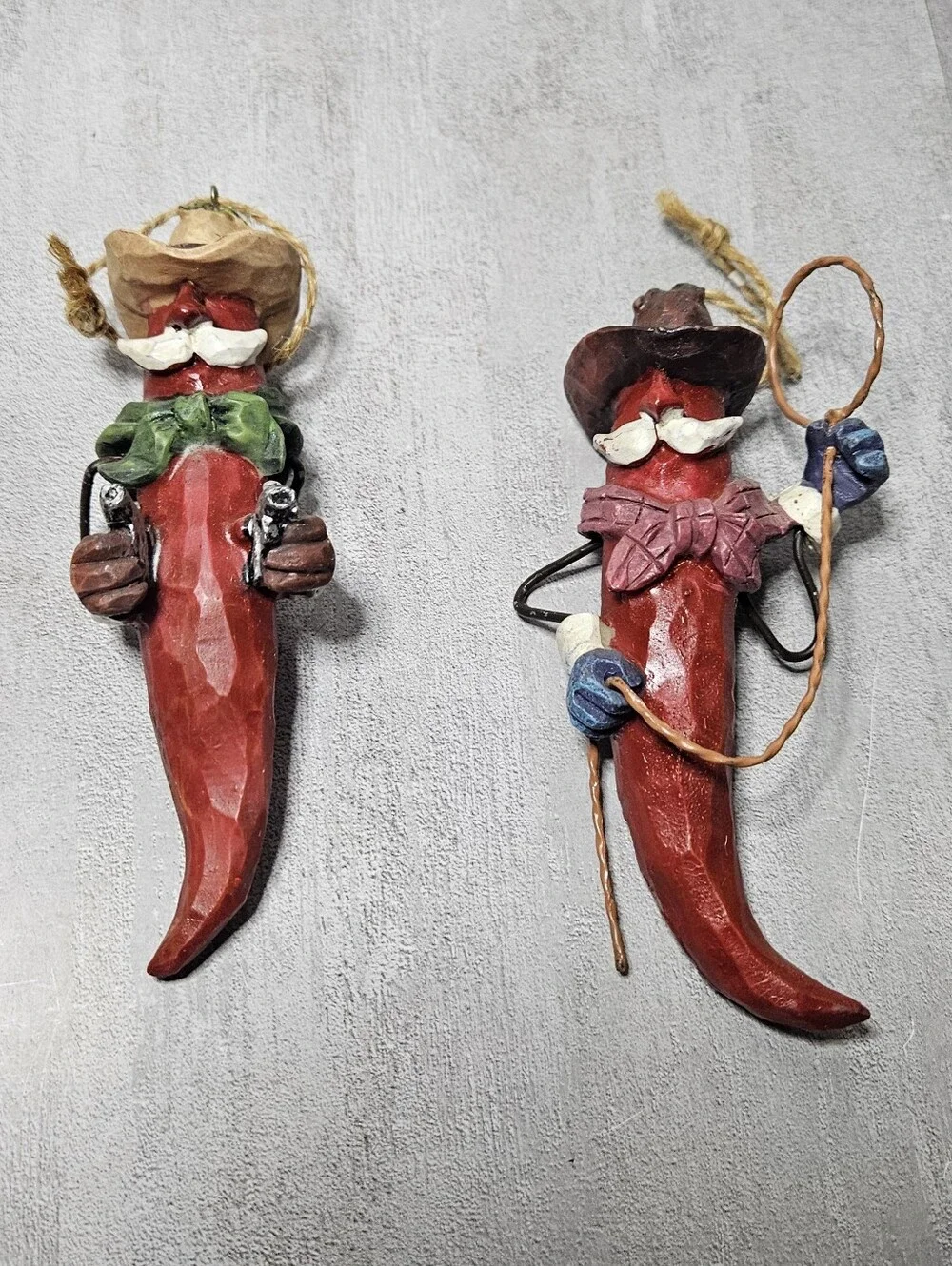 Pair Of Chili Pepper Ornaments